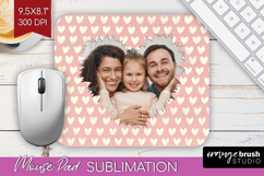 Heart Pattern Photo Mouse Pad PNG - Valentines Day Picture Product Image 1