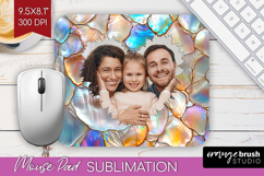 Pearl Photo Mouse Pad PNG - Pearl Texture Picture Frame Pad Product Image 1