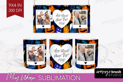 Halloween Photo Mug Wrap PNG - Brush Stroke Picture Frame Product Image 1