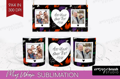 Halloween Photo Mug Wrap PNG - Brush Stroke Picture Frame Product Image 1