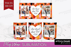 Halloween Photo Mug Wrap PNG - Brush Stroke Picture Frame Product Image 1