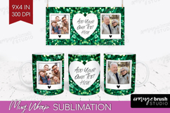 Glitter Photo Mug Wrap PNG - Sparkle Picture Frame Mug Product Image 1