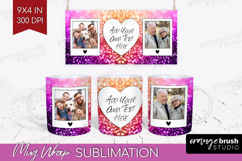 Glitter Photo Mug Wrap PNG - Sparkle Picture Frame Mug Product Image 1