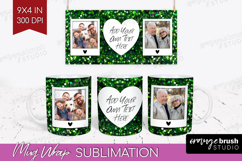 Glitter Photo Mug Wrap PNG - Sparkle Picture Frame Mug Product Image 1