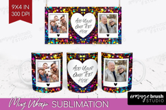 Glitter Photo Mug Wrap PNG - Sparkle Picture Frame Mug Product Image 1