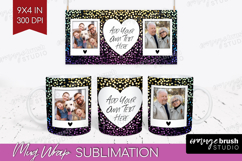 Glitter Photo Mug Wrap PNG - Sparkle Picture Frame Mug Product Image 1