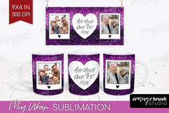 Glitter Photo Mug Wrap PNG - Sparkle Picture Frame Mug Product Image 1
