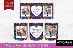 Glitter Photo Mug Wrap PNG - Sparkle Picture Frame Mug Product Image 1