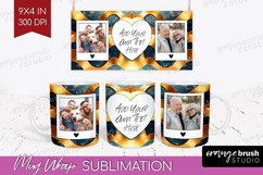 Rose Gold Photo Mug Wrap PNG - Abstract Picture Frame Mug Product Image 1
