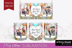 Stained Glass Photo Mug Wrap PNG - Flowers Picture Frame Mug Product Image 1