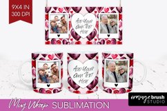 Valentines Day Photo Mug Wrap PNG - Heart Picture Frame Mug Product Image 1