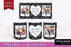Valentines Day Photo Mug Wrap PNG - Heart Picture Frame Mug Product Image 1