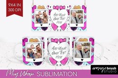 Valentines Day Photo Mug Wrap PNG - Heart Picture Frame Mug Product Image 1