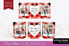Valentines Day Photo Mug Wrap PNG - Heart Picture Frame Mug Product Image 1