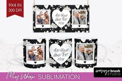 Valentines Day Photo Mug Wrap PNG - Heart Picture Frame Mug Product Image 1