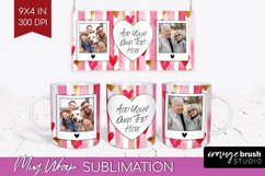 Valentines Day Photo Mug Wrap PNG - Heart Picture Frame Mug Product Image 1