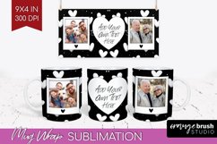 Valentines Day Photo Mug Wrap PNG - Heart Picture Frame Mug Product Image 1