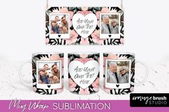 Add Your Photo Mug Wrap -Floral Mug Sublimation Design Product Image 1