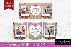 Floral Photo Mug Wrap PNG - Peony Flower Picture Frame Mug Product Image 1