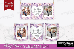 Floral Photo Mug Wrap PNG - Peony Flower Picture Frame Mug Product Image 1