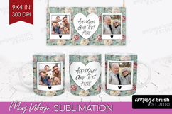 Floral Photo Mug Wrap PNG - Peony Flower Picture Frame Mug Product Image 1