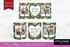 Floral Photo Mug Wrap PNG - Peony Flower Picture Frame Mug Product Image 1