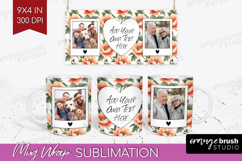 Floral Photo Mug Wrap PNG - Peony Flower Picture Frame Mug Product Image 1