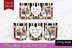 Floral Photo Mug Wrap PNG - Peony Flower Picture Frame Mug Product Image 1