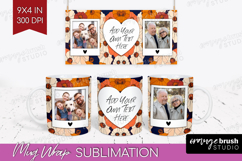 Retro Flowers Photo Mug Wrap PNG - Floral Picture Frame Mug Product Image 1