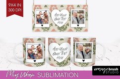 Flowers Photo Mug Wrap PNG - Vintage Floral Picture Frame Product Image 1