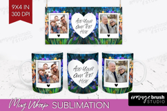 Stained Glass Photo Mug Wrap PNG - Flowers Picture Frame Mug Product Image 1