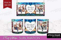 Stained Glass Photo Mug Wrap PNG - Flowers Picture Frame Mug Product Image 1