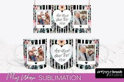 Add Your Photo Mug Wrap -Floral Mug Sublimation Design Product Image 1