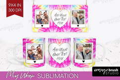 Tie Dye Photo Mug Wrap PNG - Rainbow Picture Frame Mug Product Image 1