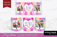 Tie Dye Photo Mug Wrap PNG - Rainbow Picture Frame Mug Product Image 1