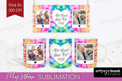 Tie Dye Photo Mug Wrap PNG - Rainbow Picture Frame Mug Product Image 1