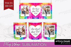 Tie Dye Photo Mug Wrap PNG - Rainbow Picture Frame Mug Product Image 1