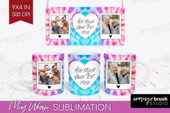 Tie Dye Photo Mug Wrap PNG - Rainbow Picture Frame Mug Product Image 1