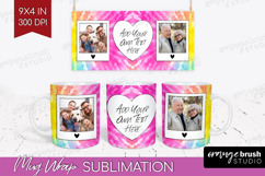 Tie Dye Photo Mug Wrap PNG - Rainbow Picture Frame Mug Product Image 1