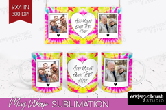 Tie Dye Photo Mug Wrap PNG - Rainbow Picture Frame Mug Product Image 1