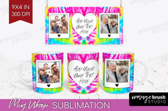 Tie Dye Photo Mug Wrap PNG - Rainbow Picture Frame Mug Product Image 1