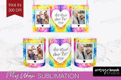 Tie Dye Photo Mug Wrap PNG - Rainbow Picture Frame Mug Product Image 1