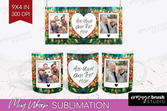 Stained Glass Photo Mug Wrap PNG - Flowers Picture Frame Mug Product Image 1