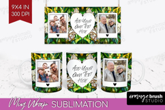 Stained Glass Photo Mug Wrap PNG - Flowers Picture Frame Mug Product Image 1