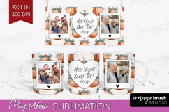 Pumpkun Photo Mug Wrap PNG - Fall Picture Frame Mug Product Image 1