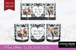 Folk Flowers Photo Mug Wrap PNG - Floral Picture Frame Mug Product Image 1
