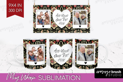 Folk Flowers Photo Mug Wrap PNG - Floral Picture Frame Mug Product Image 1