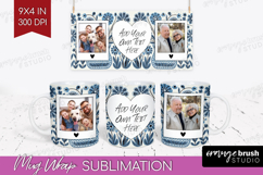 Folk Flowers Photo Mug Wrap PNG - Floral Picture Frame Mug Product Image 1