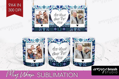 Folk Flowers Photo Mug Wrap PNG - Floral Picture Frame Mug Product Image 1