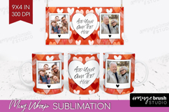 Heart Pattern Photo Mug Wrap PNG - Valentines Day Picture Product Image 1
